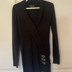 Ladies Tunic Sweater - Large, Black